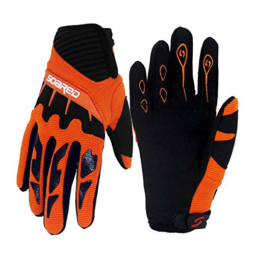 Gtopart 50g Guantes de Ciclismo Niños para Motociclista Bici Bicicleta Verano (Naranja, M)