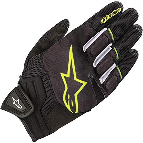 Guantes de Moto Alpinestars Atom Guantes Negro Amarillo Fluo, Negro/Amarillo, L