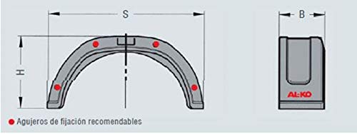 Guardabarro 10" Plastico, 180x620x240