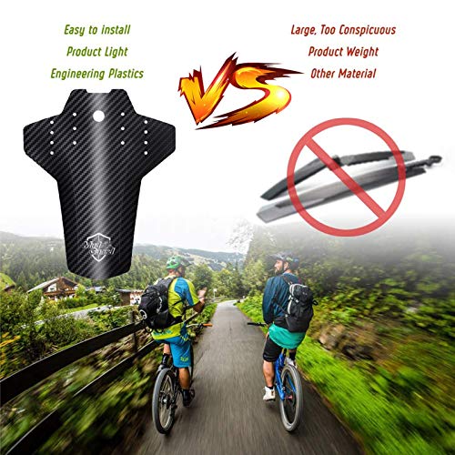 Guardabarros MTB, Guardabarros Bicicleta Montaña, MTB Mudguard Delantero y Trasero Compatible,8 sujetacables para Guardabarros, Guardabarros para de Bicicletas de 16"a 29" Pulgadas