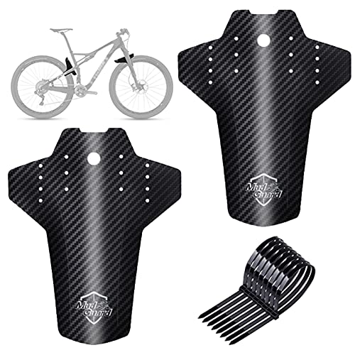 Guardabarros MTB, Guardabarros Bicicleta Montaña, MTB Mudguard Delantero y Trasero Compatible,8 sujetacables para Guardabarros, Guardabarros para de Bicicletas de 16"a 29" Pulgadas