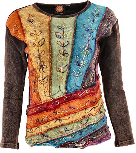 Guru-Shop, Goa Camisa Stonewash 3, Multicolor, Algodón, Tamaño:S / M (36), Suéteres, Sudaderas Largas &