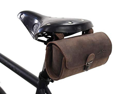 Gusti Bolsa para sillín Cuero - Wolfgang L. Bolso de Herramientas Bolsa de Bicicleta Bolsa de Herramientas marrón Vintage