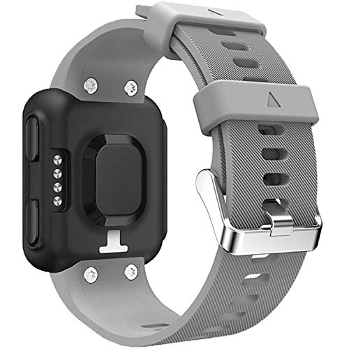 GVFM - Correa de repuesto compatible con Garmin Forerunner 35, de silicona suave para reloj inteligente, ajuste de muñeca de 130 a 230 mm