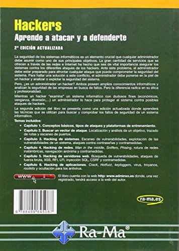 Hackers. Aprende a atacar y defenderte. 2ª edición actualizada