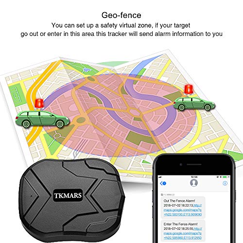 Hangang Localizador gps para coche , GPS Tracker APP / Sitio web posición en tiempo real Antirrobo GPS Localizador para Vehículos fuerte imán y 5000 mAh recargable impermeable GPS Tracker