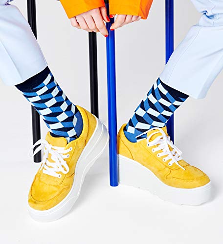 Happy Socks Filled Optic Sock Calcetines, Multicolor (Multicolour 600), 41-46 (Pack de 6) para Hombre
