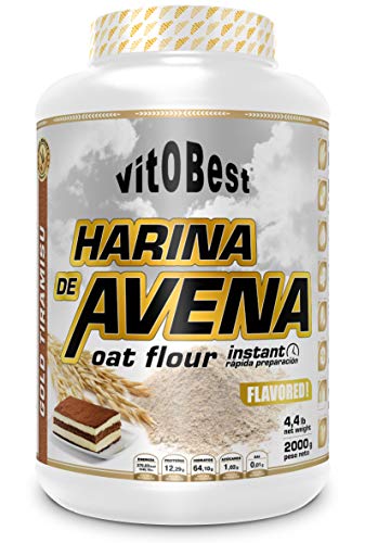 Harina de Avena Sabores Variados - Suplementos Alimentación y Suplementos Deportivos - Vitobest (Tarta de Manzana (Apple Pie), 2 Kg)