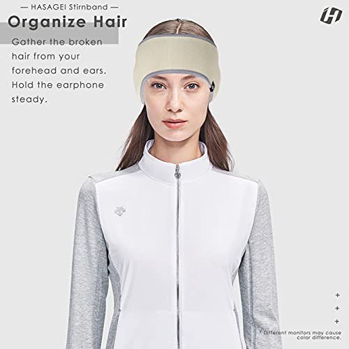 HASAGEI Cinta para la cabeza para mujer, de invierno, forro polar, para hombre, deportiva, cálida, a prueba de viento, protección para las orejas, para correr, ciclismo, esquí (beige)