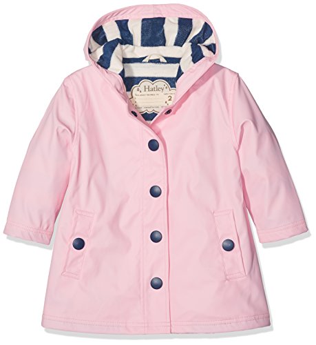 Hatley Splash Chaqueta para Lluvia, Clásico Rosa y Azul Marino, 2 años para Niñas