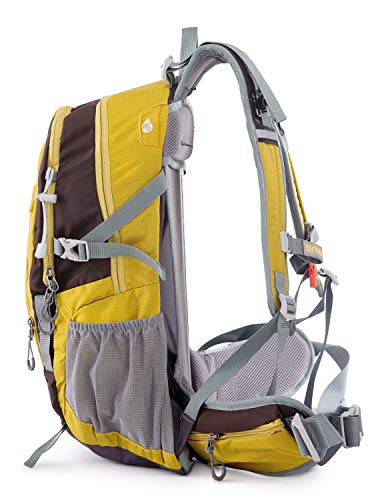 HAUPTSTADTKOFFER blnbag S1 - Mochila Ligera de Trekking, Mochila Deportiva con protección contra la Lluvia, Backpack para Bicicleta Impermeable, Rucksack para Camping, Unisex 20L, Inka Gold