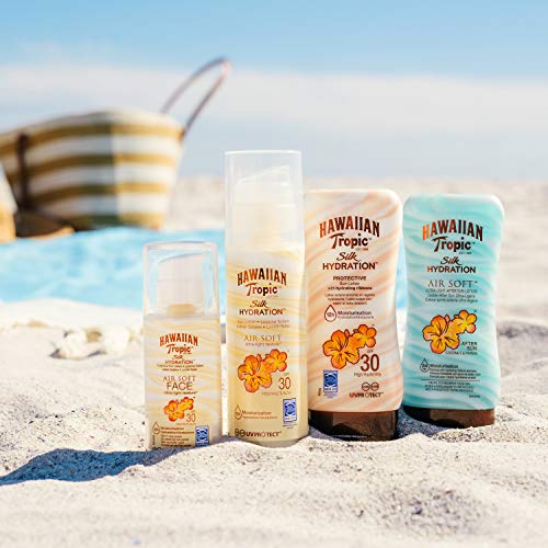 Hawaiian Tropic AfterSun Air Soft - Loción Hidratante Ultra Ligera para Después de la Exposición al Sol , Fragancia Coco y Papaya , Verde, 180 ml