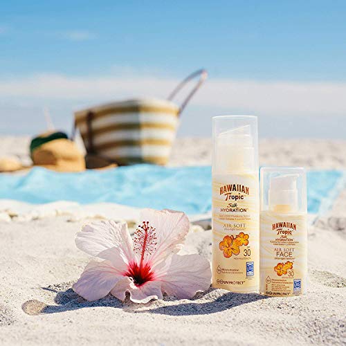 Hawaiian Tropic Silk Hydration - Loción Protective SPF 30 + Spray Bruma Air Soft SPF 30 + Loción Air Soft Face SPF 30 - Pack 3 unidades