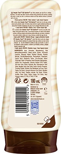 Hawaiian Tropic Silk Hydration Protective - Loción Solar Protectora con índice SPF 30 con cintas de seda hidratantes y resistente al agua, formato 180 ml