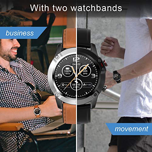 HCLKSTORE Smartwatch Fitness Tracker Reloj Inteligente Hombre Pulsera Actividad IP68 Monitoreo del Sueño de Oxígeno Presión Arteri para iOS y Android