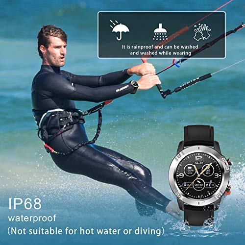 HCLKSTORE Smartwatch Fitness Tracker Reloj Inteligente Hombre Pulsera Actividad IP68 Monitoreo del Sueño de Oxígeno Presión Arteri para iOS y Android