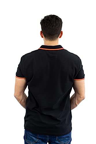 HD DHISPANIA Polo Hombre Bandera de España algodón (Negro, M, m)