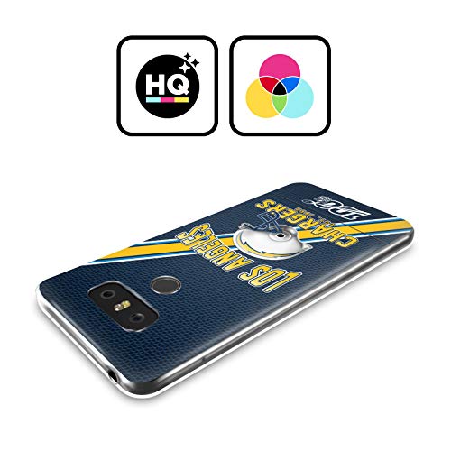 Head Case Designs Licenciado Oficialmente NFL Bandas de fútbol 100 Los Angeles Chargers Logo Art Carcasa de Gel de Silicona Compatible con LG Velvet / 5G