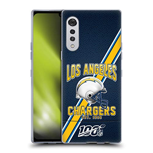 Head Case Designs Licenciado Oficialmente NFL Bandas de fútbol 100 Los Angeles Chargers Logo Art Carcasa de Gel de Silicona Compatible con LG Velvet / 5G