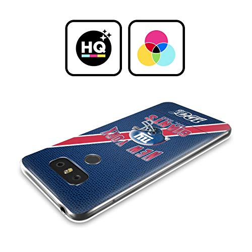 Head Case Designs Licenciado Oficialmente NFL Bandas de fútbol 100 New York Giants Logo Art Carcasa de Gel de Silicona Compatible con LG Velvet / 5G