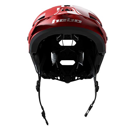 HEBO Casco Bici Origin, Adultos Unisex, Rojo y Blanco, 55-59 cm