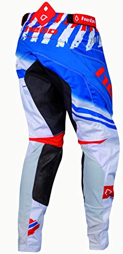 HEBO Stratos Pantalón Enduro-Cross, Adultos Unisex, Blanco, XML