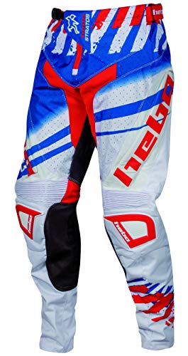 HEBO Stratos Pantalón Enduro-Cross, Adultos Unisex, Blanco, XML