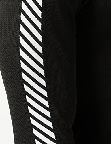 Helly Hansen - Camiseta deportiva para Hombre (Manga Larga), Diseño A Rayas, Negra, M