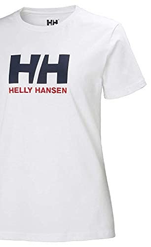 Helly Hansen HH Logo Camiseta Manga Corto, Mujer, Blanco, M
