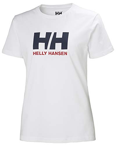 Helly Hansen HH Logo Camiseta Manga Corto, Mujer, Blanco, M