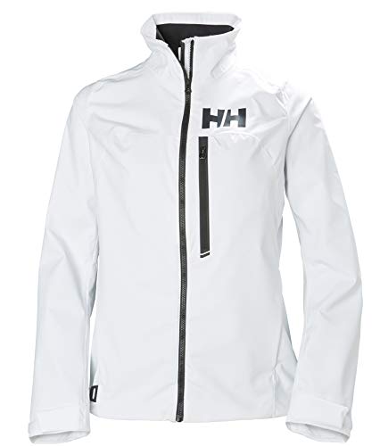 Helly Hansen HP Racing Prueba De Viento Y Respirable Cuello Forro Polar Marina Deportes Navegación Chaqueta Impermeable, Mujer, Blanco, L