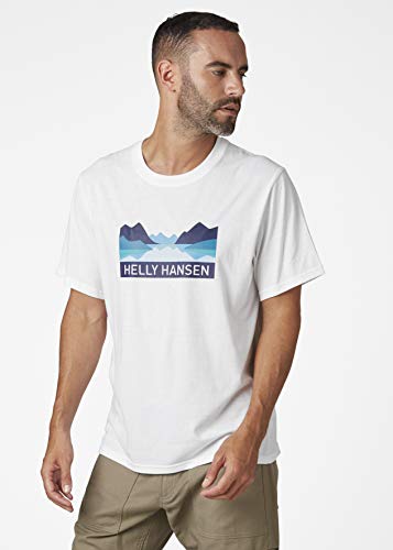 Helly Hansen Nord Graphic T-Shirt Camiseta, Hombre, White, XL