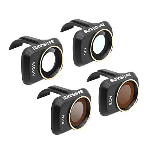 Hensych Filtro de lente de cámara para Mavic Mini/Mavic Mini 2/ Mini SE Drone MCUV CPL ND Filtro NDPL de alta transmitancia Marco de modelado integrado (MCUV+CPL+ND4+ND8)