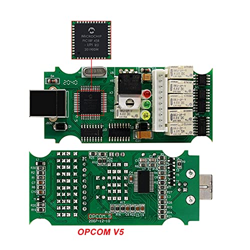 Herramientas de diagnóstico automotriz V5.0 PCB V5 PCB El firmware v1.59 puede actualizar PCB V5 Versión OPCOM OP Com chip original OBD2 Ajuste para Opel OP-COM Auto Diagóstico Herramienta Diagnóstico