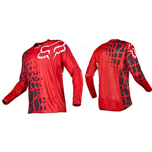 HFJLL Mountain Bike Motocross Jersey Camiseta de Manga Larga - Traje de Descenso al Aire Libre a Prueba de Viento,No.24,XL