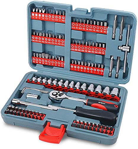 Hi-Spec Caja de Herramientas de 54 Piezas Rojo. Herramientas para Taller y  Accesorios Coche. Ideales para Bricolaje, Reparacion y Mantenimiento de