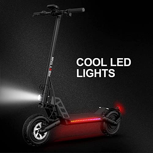 Hiboy Titan Patinete Eléctrico para Adultos 800W, 25 Km/h- 48V 12,5 Ah, Alcance 45 Km, neumáticos de Aire de 25.4cm, Scooter eléctrico Plegable con Sistema de frenado Doble (Rojo y Negro)