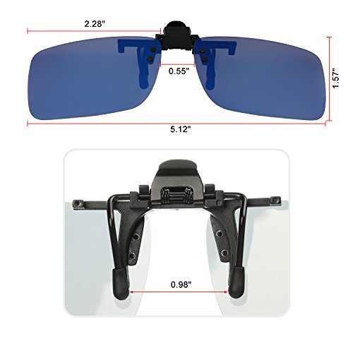 Hifot Clip Gafas de Sol polarizadas Lentes 4 Piezas, Flip up Gafas de Sol para Mujer Hombre, Suplementos de Sol para Gafas graduadas