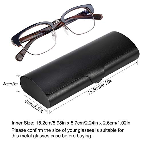 Hifot Funda rígida Gafas Aluminio, Metal Funda Gafas Lectura, Estuche Gafas para Mujer Hombre