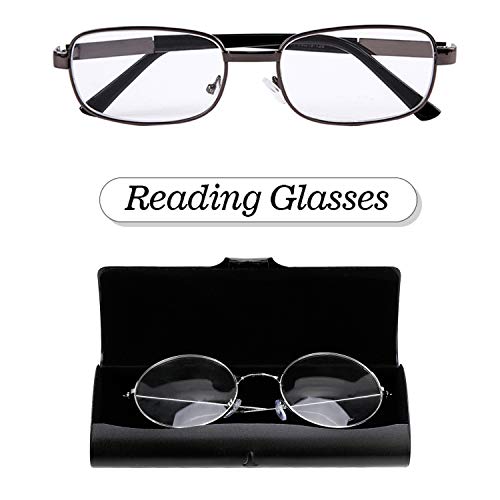 Hifot Funda rígida Gafas Aluminio, Metal Funda Gafas Lectura, Estuche Gafas para Mujer Hombre