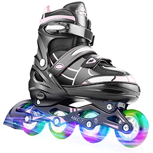 Hikole Patines en línea, Patines Ajustables Blade Light Up Patines Intermitentes Ruedas Patines en línea