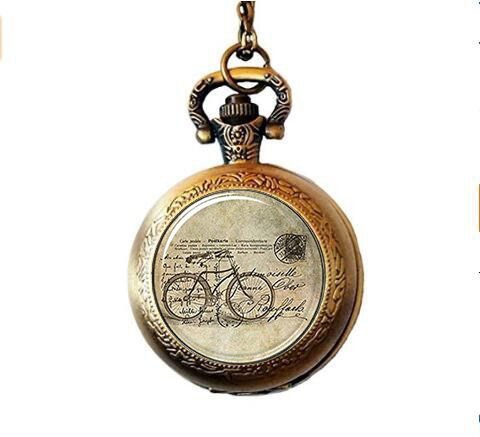 Hipster - Reloj de bolsillo para bicicleta, estilo vintage