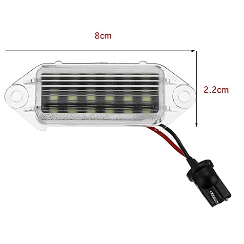 HIXISTO Angel Eyes，Ojos De áNgel 2 Unids Error Gratis Número De Placa Bulbos 18SMD Blanco Lámpela Lámpara De Luz Uso Apto para Mitsubishi Lancer X EVO 2003-2017 (Color : White)