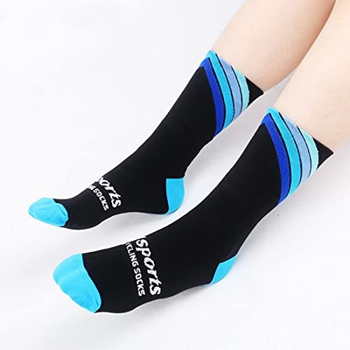 HMOS Calcetines de ciclismo Nuevos calcetines de ciclismo profesional corriendo calcetín campeón atlético para hombre tripo sprint hosiery loafer mujeres rayas amortiguadas nuevo