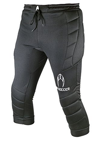 HO Soccer 3/4 Logo Pantalones de Portero, Unisex Adulto, Negro, XL