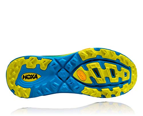 HOKA ONE One Hombres EvoJawz Bajos & Medios Cordon Zapatos para Correr, Cyan/Citrus, Talla 11.5