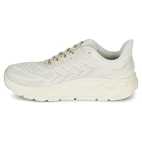 Hoka One One Mujer Clifton 7 Textile Synthetic Almond Milk Bronze Entrenadores 44 EU