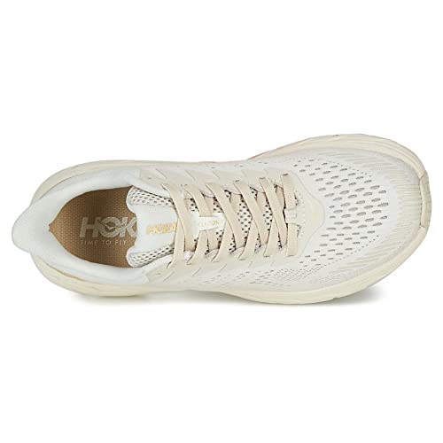 Hoka One One Mujer Clifton 7 Textile Synthetic Almond Milk Bronze Entrenadores 44 EU