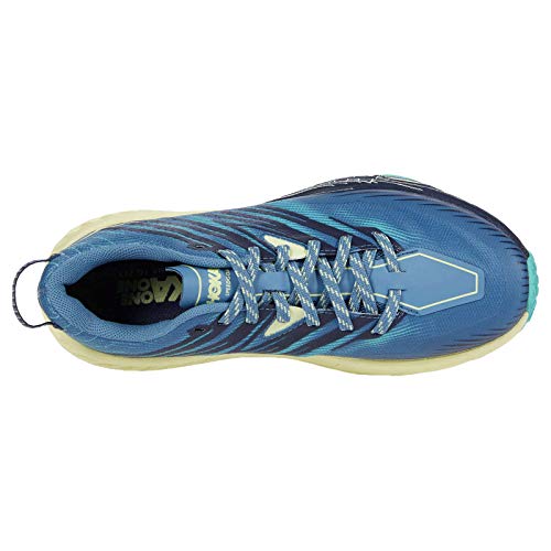 Hoka One One Mujer Speedgoat 4 Textile Synthetic Provincial Blue Luminary Green Entrenadores 41 1/3 EU