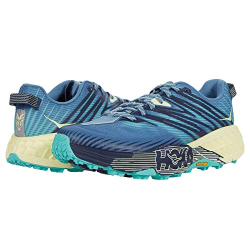 Hoka One One Mujer Speedgoat 4 Textile Synthetic Provincial Blue Luminary Green Entrenadores 41 1/3 EU